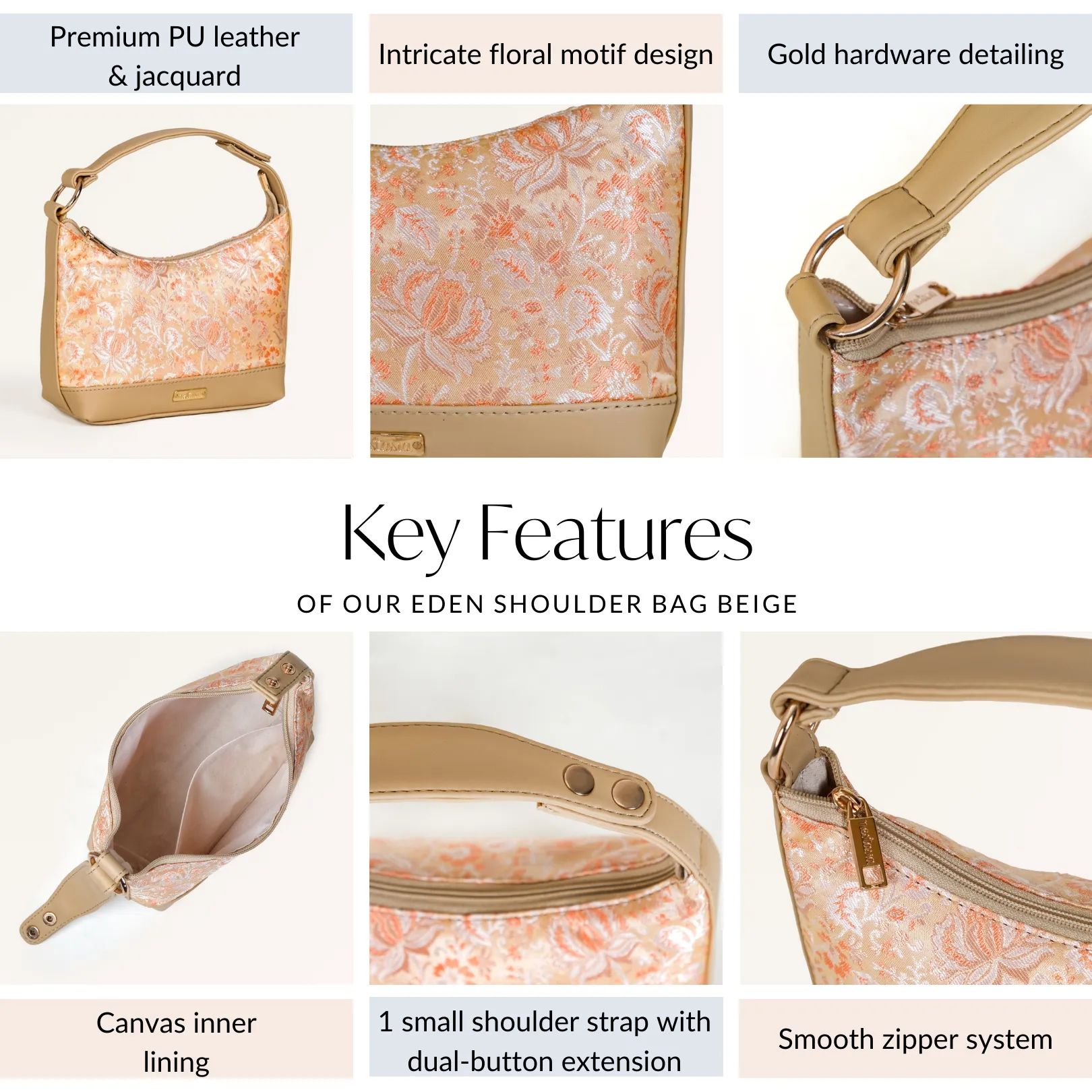 Beige Eden Handbag