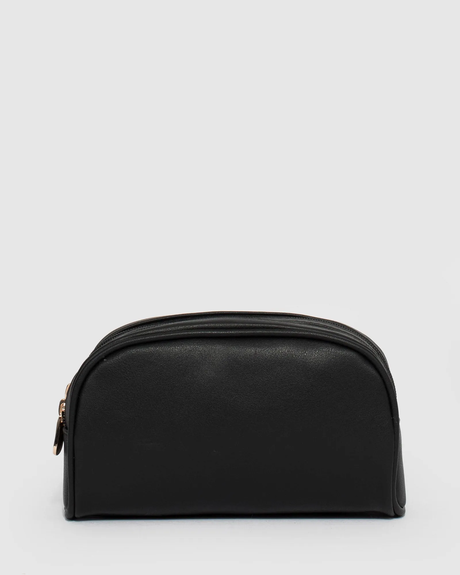 Black Double Pouch Cosmetic Case