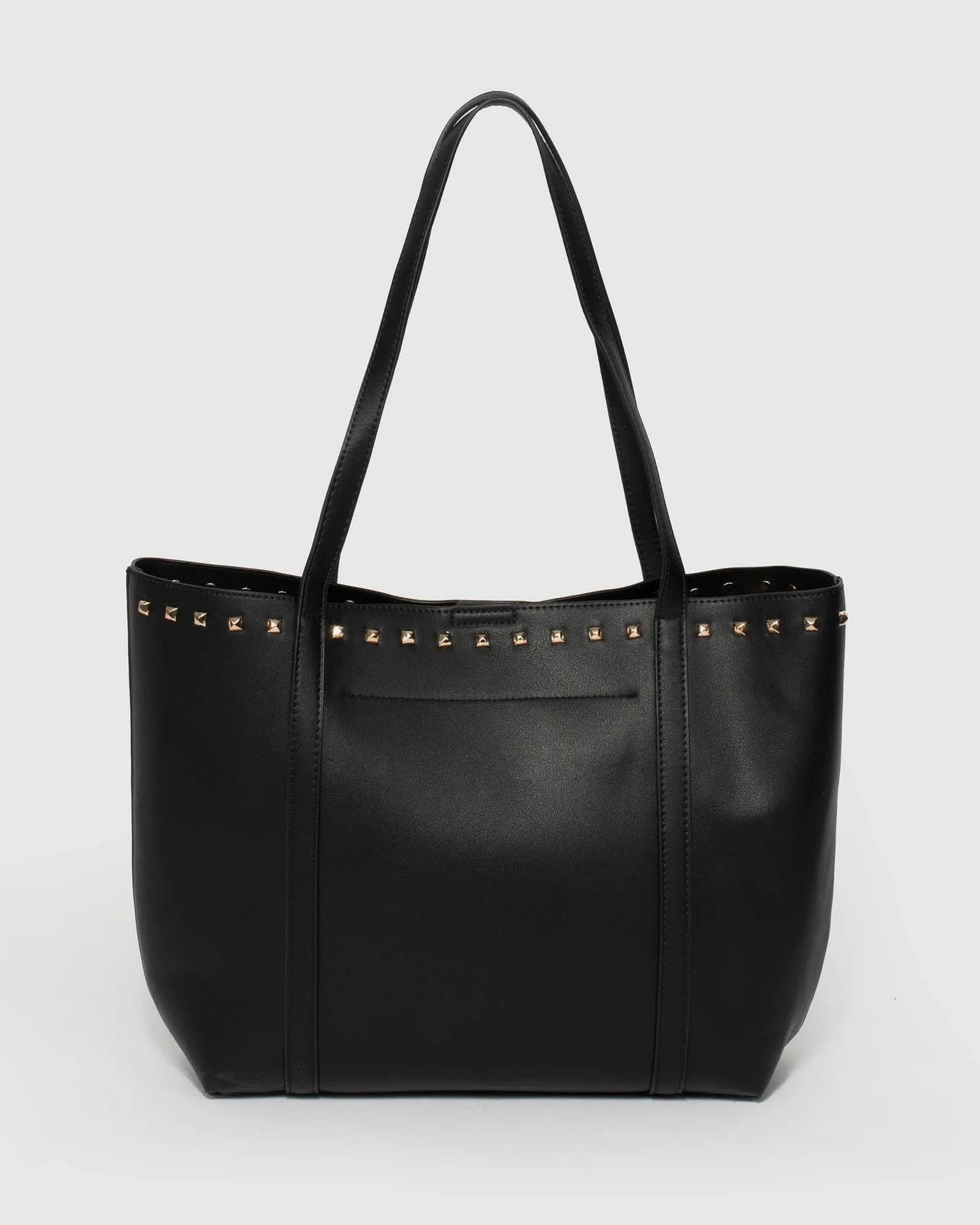 Black Sabina Stud Tote Bag