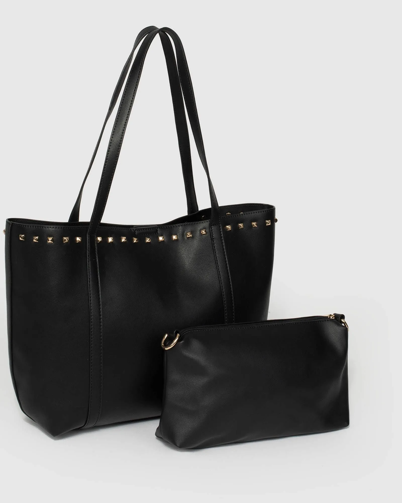 Black Sabina Stud Tote Bag