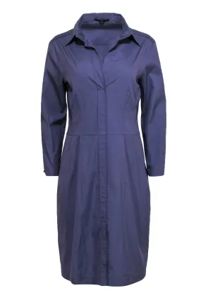 BOSS Hugo Boss - Purple Long Sleeve Shirtdress Sz 12