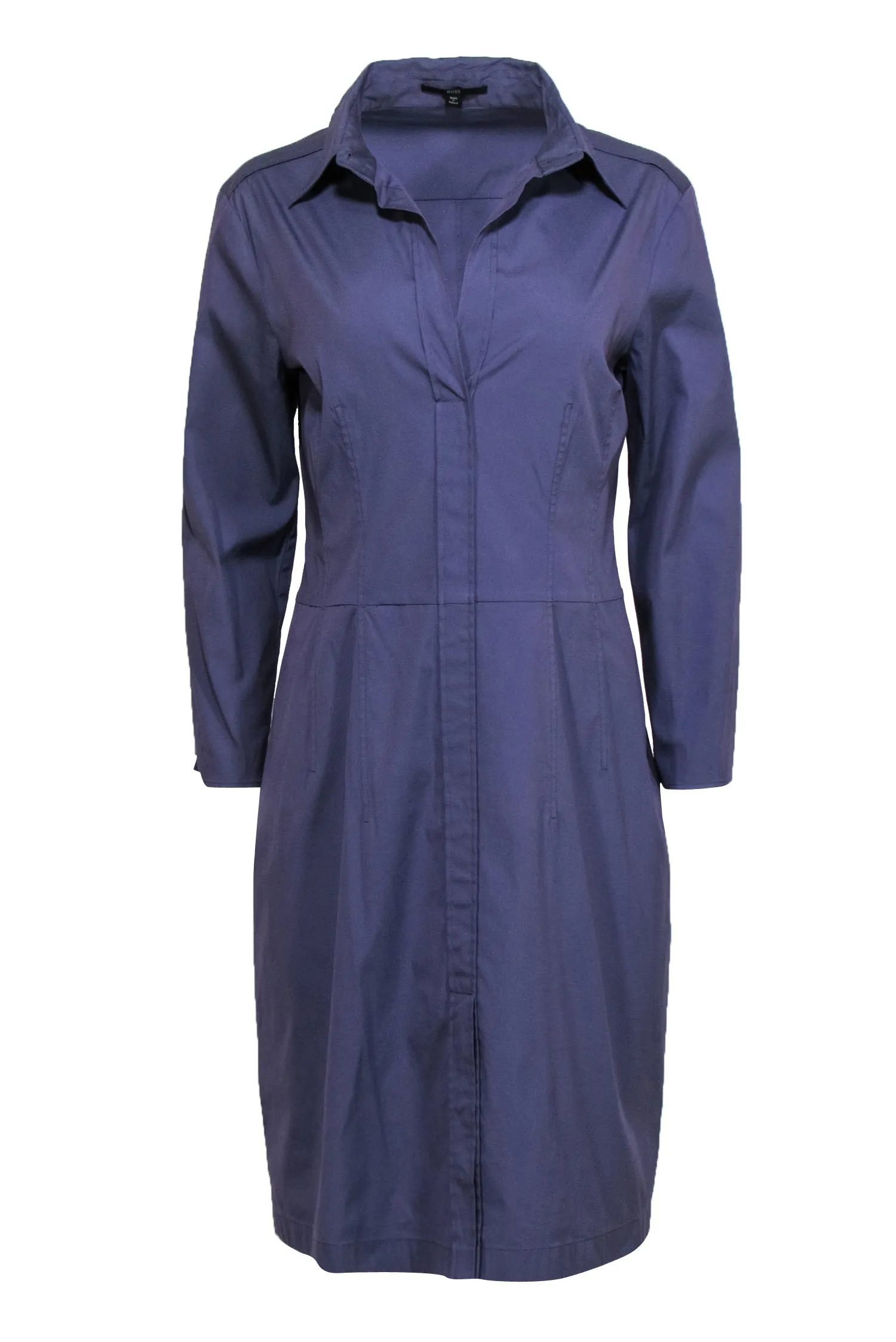 BOSS Hugo Boss - Purple Long Sleeve Shirtdress Sz 12