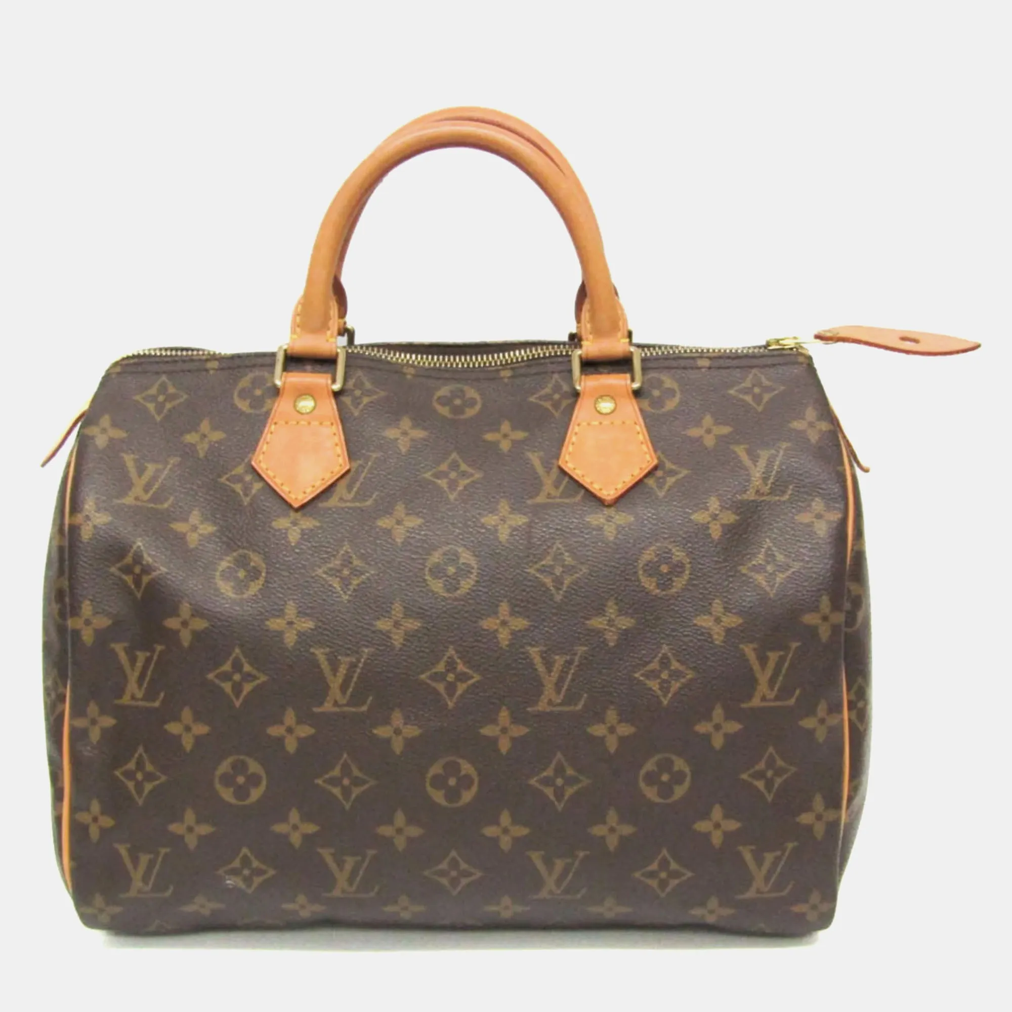 Brown Canvas Monogram 30 Speedy Satchel Bag