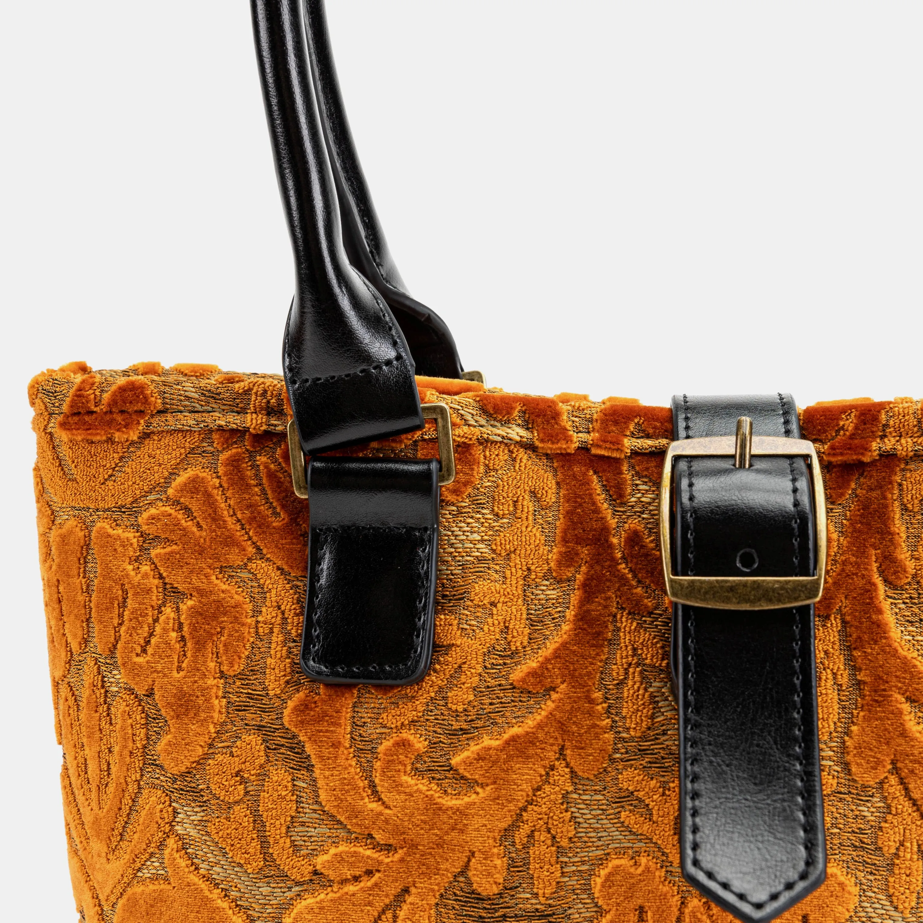 Burnout Velvet Orange Everyday Tote