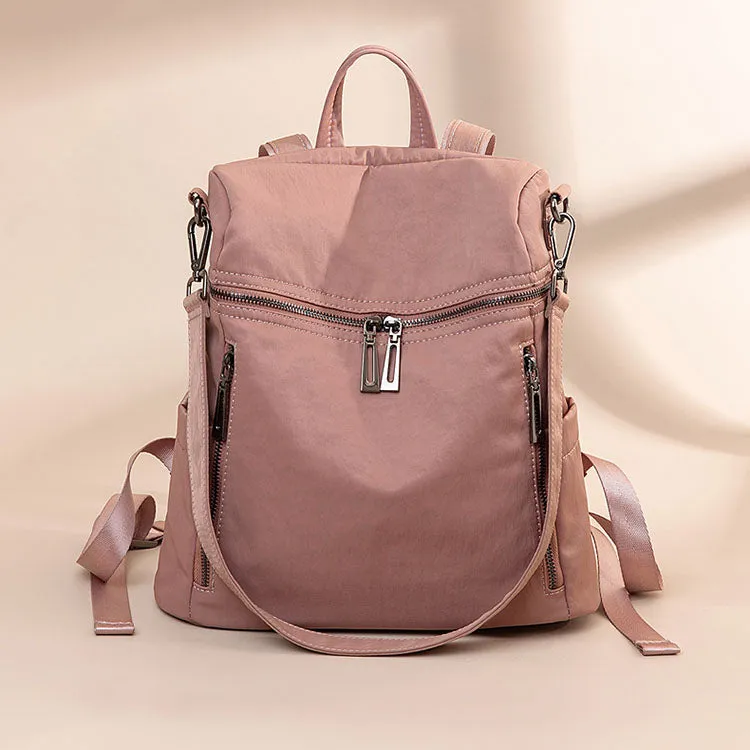 Casual Sleek Lightweight Urban Backpack with Multiple Zippered Compartments