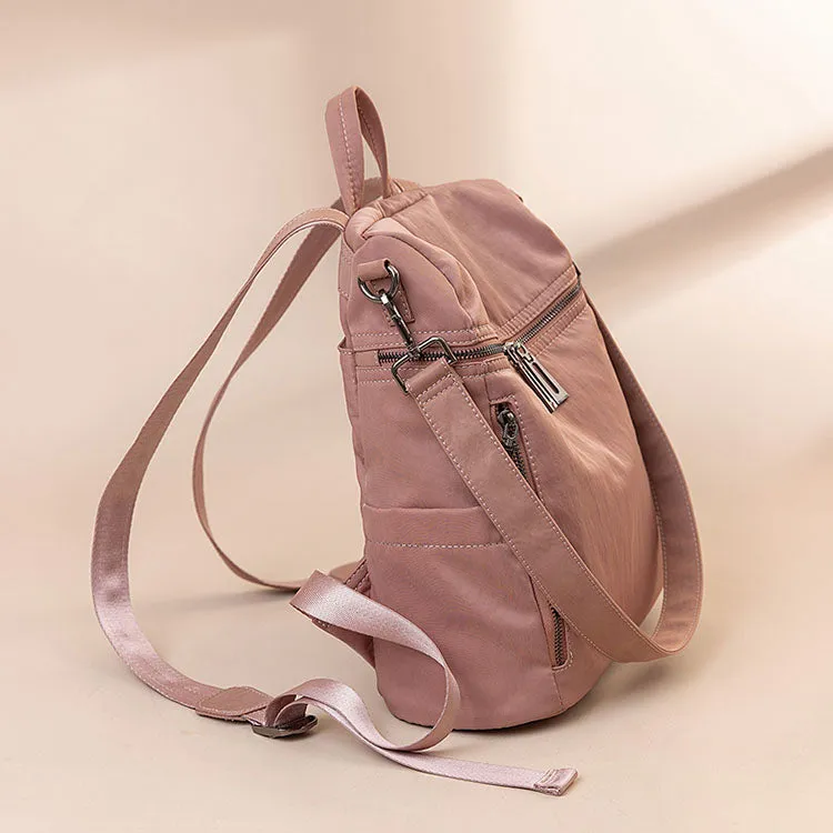 Casual Sleek Lightweight Urban Backpack with Multiple Zippered Compartments