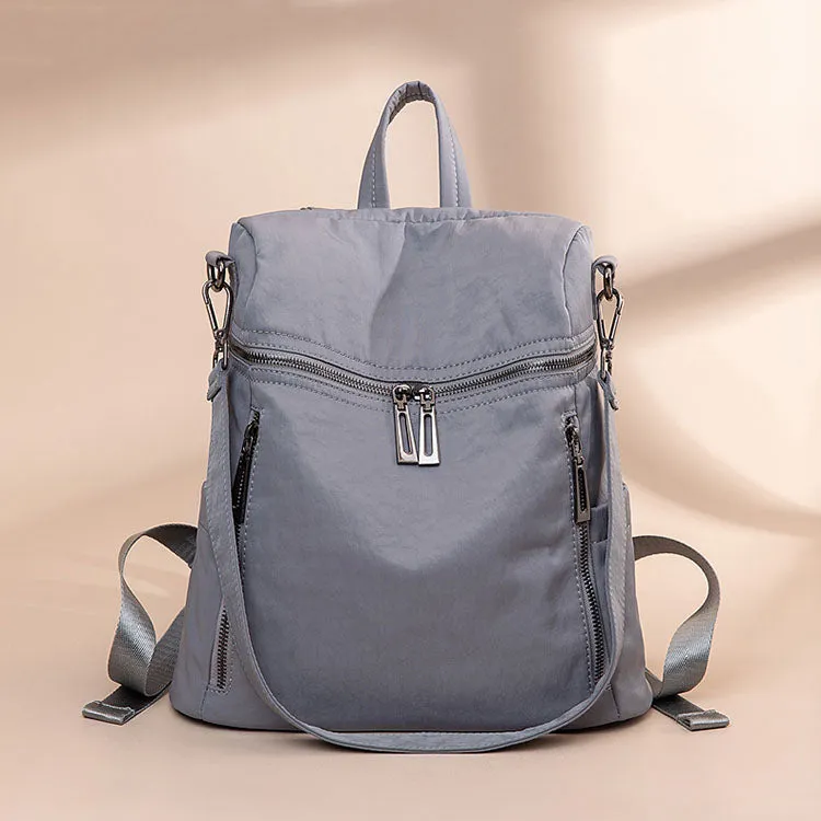 Casual Sleek Lightweight Urban Backpack with Multiple Zippered Compartments