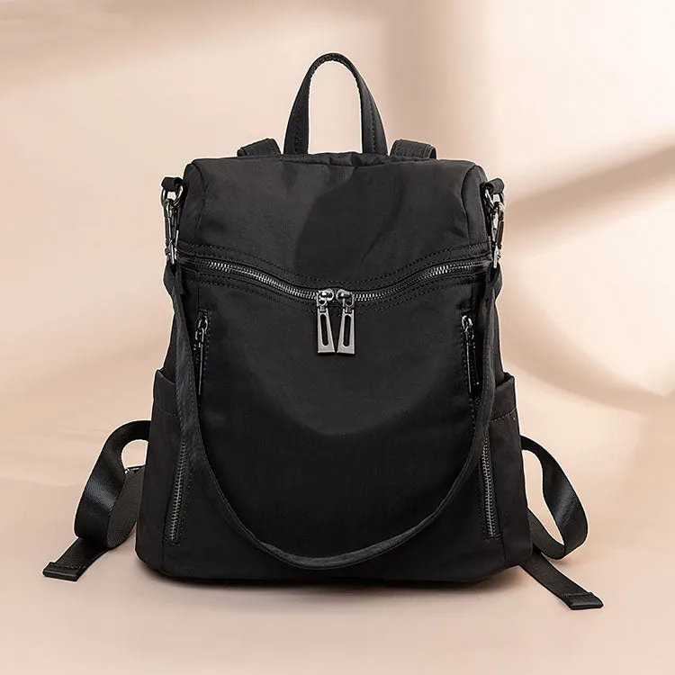 Casual Sleek Lightweight Urban Backpack with Multiple Zippered Compartments