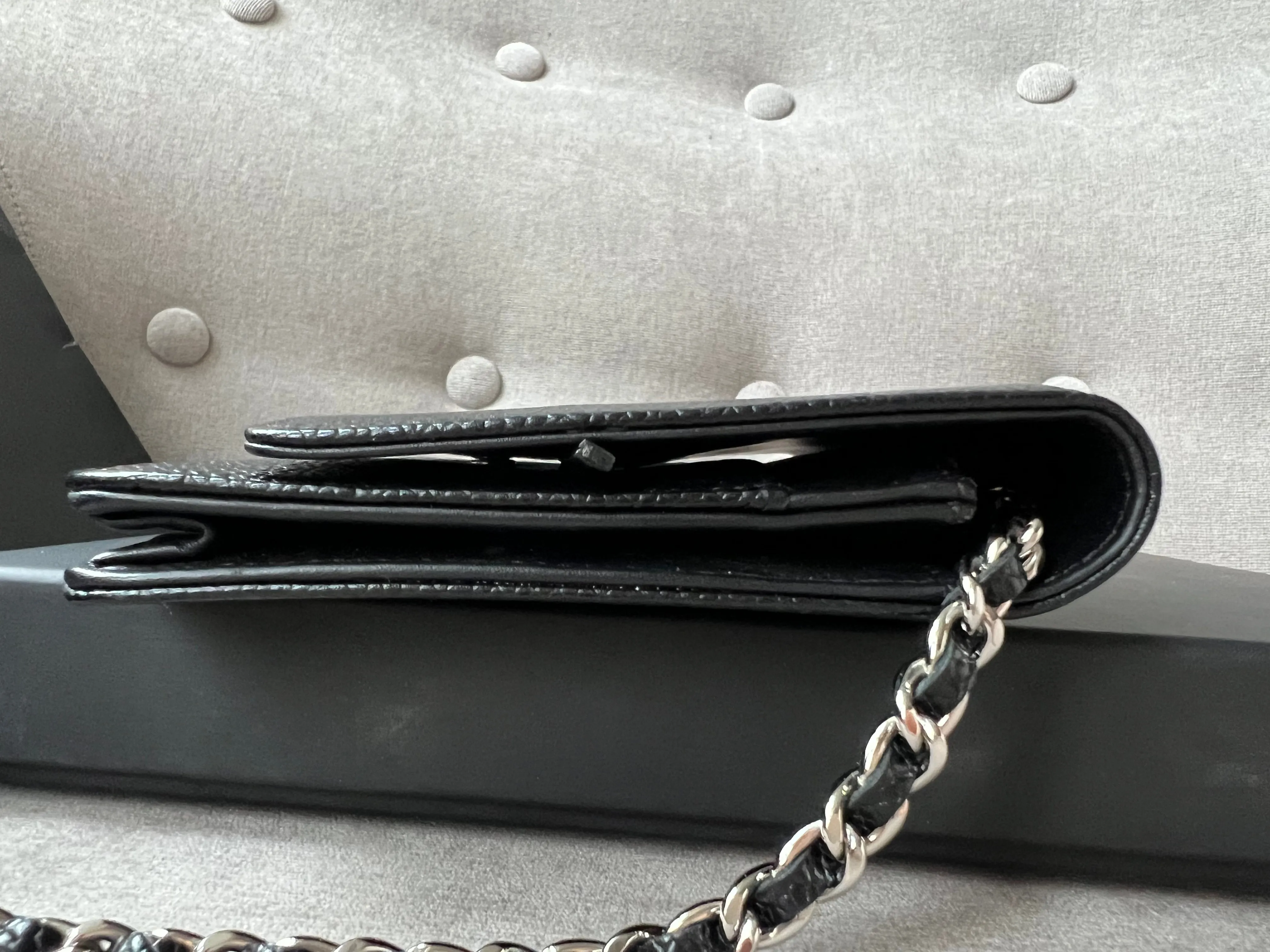 Chanel Black Caviar Timeless Wallet on Chain