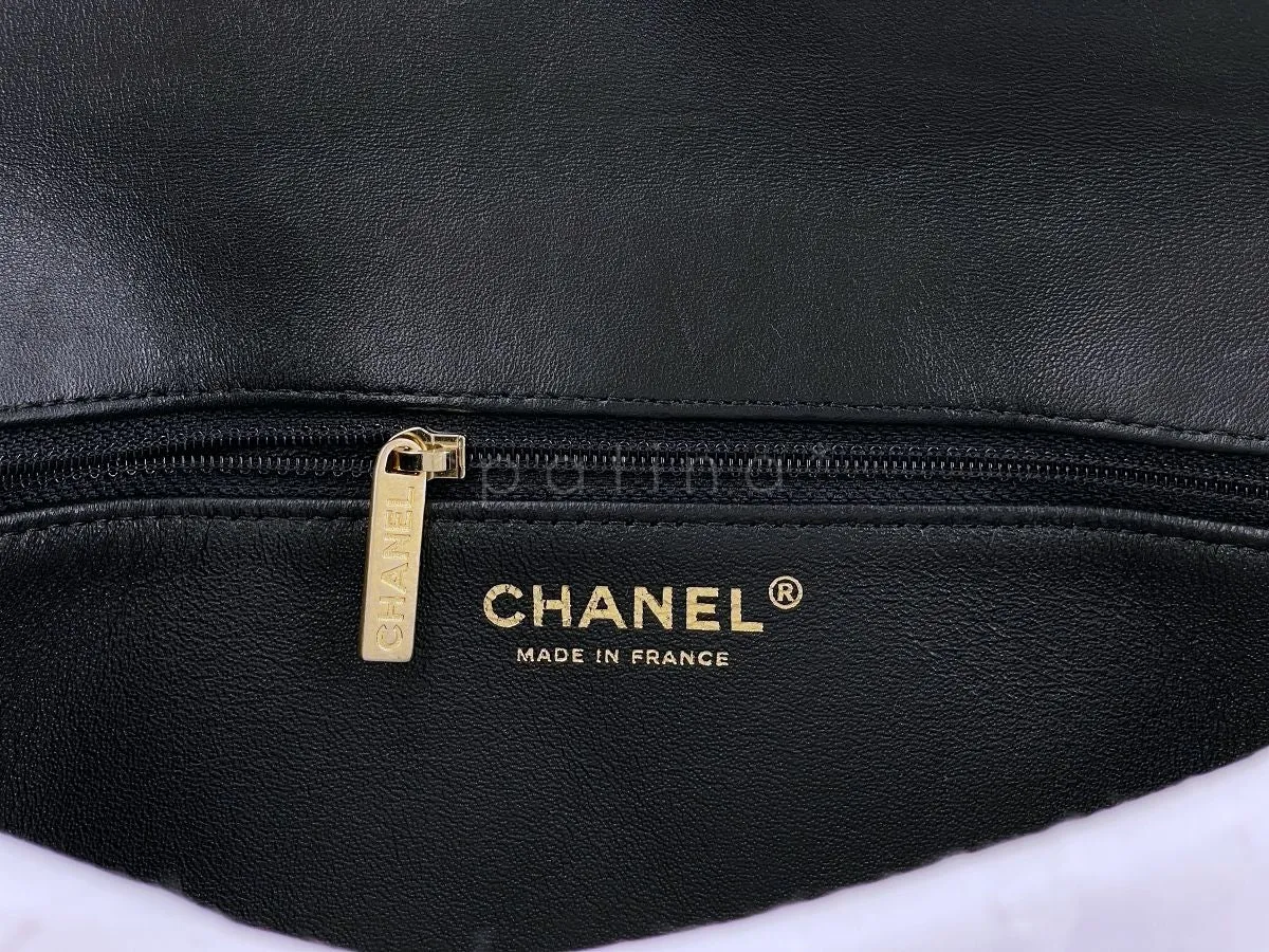 Chanel Black Lambskin Timeless Classic Clutch Bag GHW