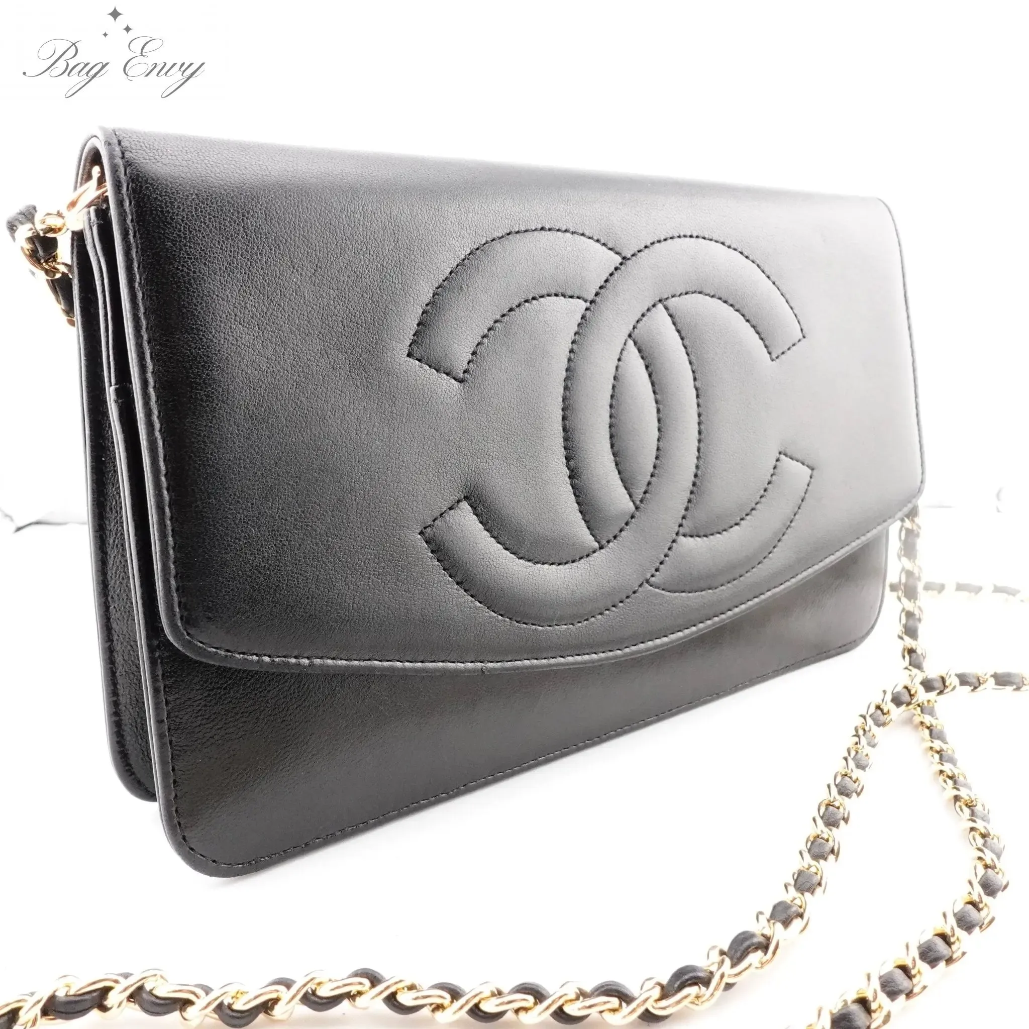 CHANEL Lambskin Timeless Clutch on Chain