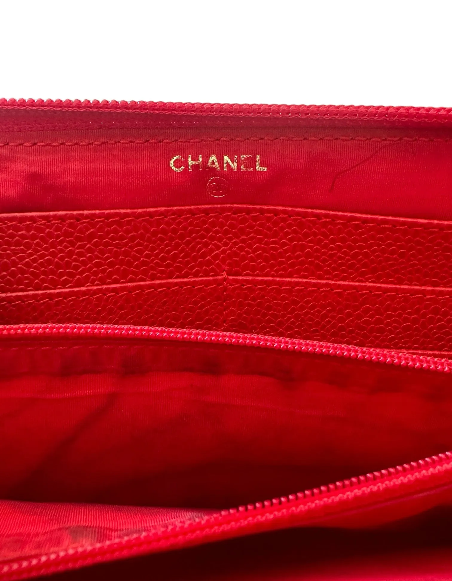 Chanel Red Caviar Timeless Wallet