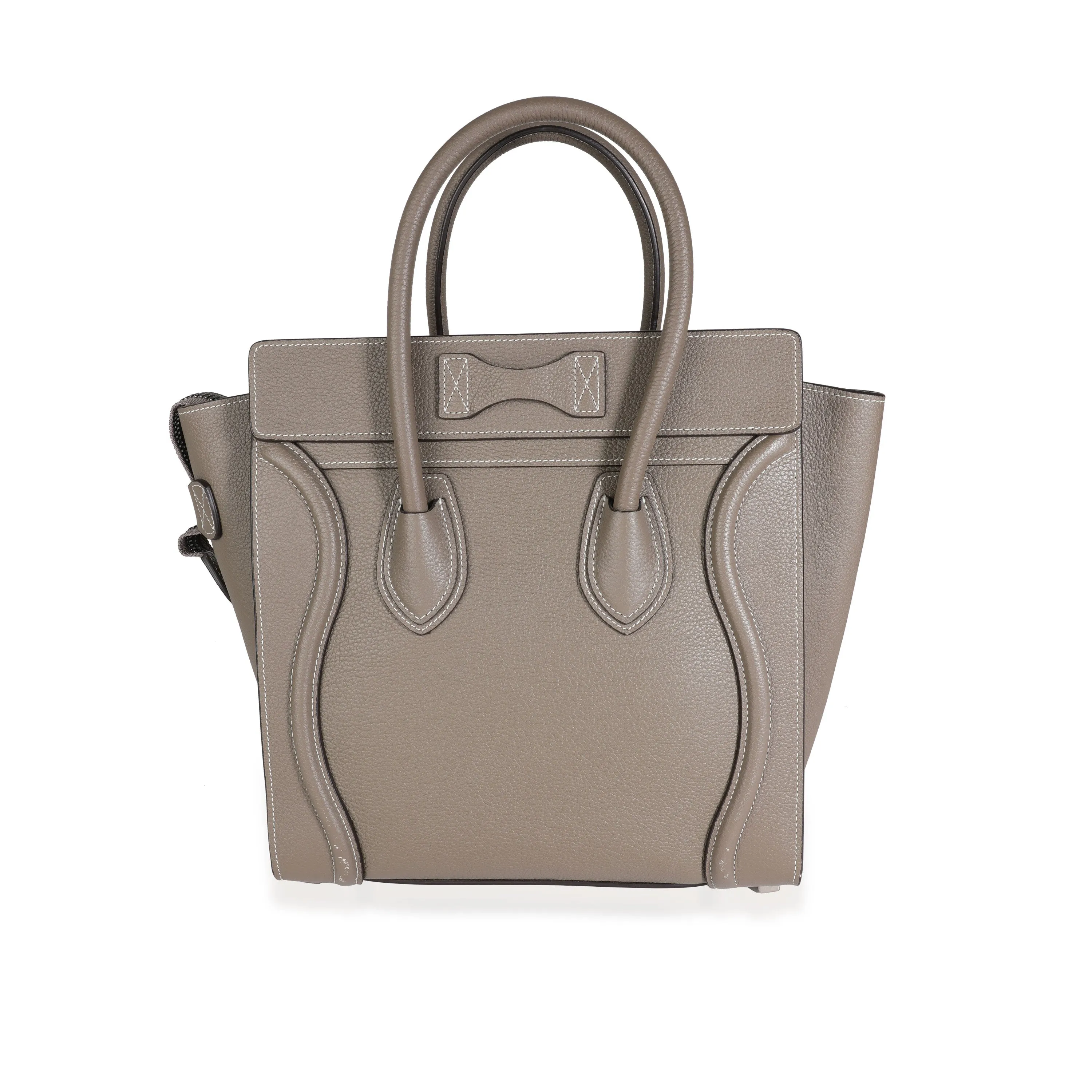 Céline Souris Drummed Calfskin Micro Luggage Tote