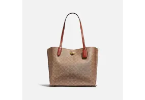 Coach Willow Tote In Signature Canvas