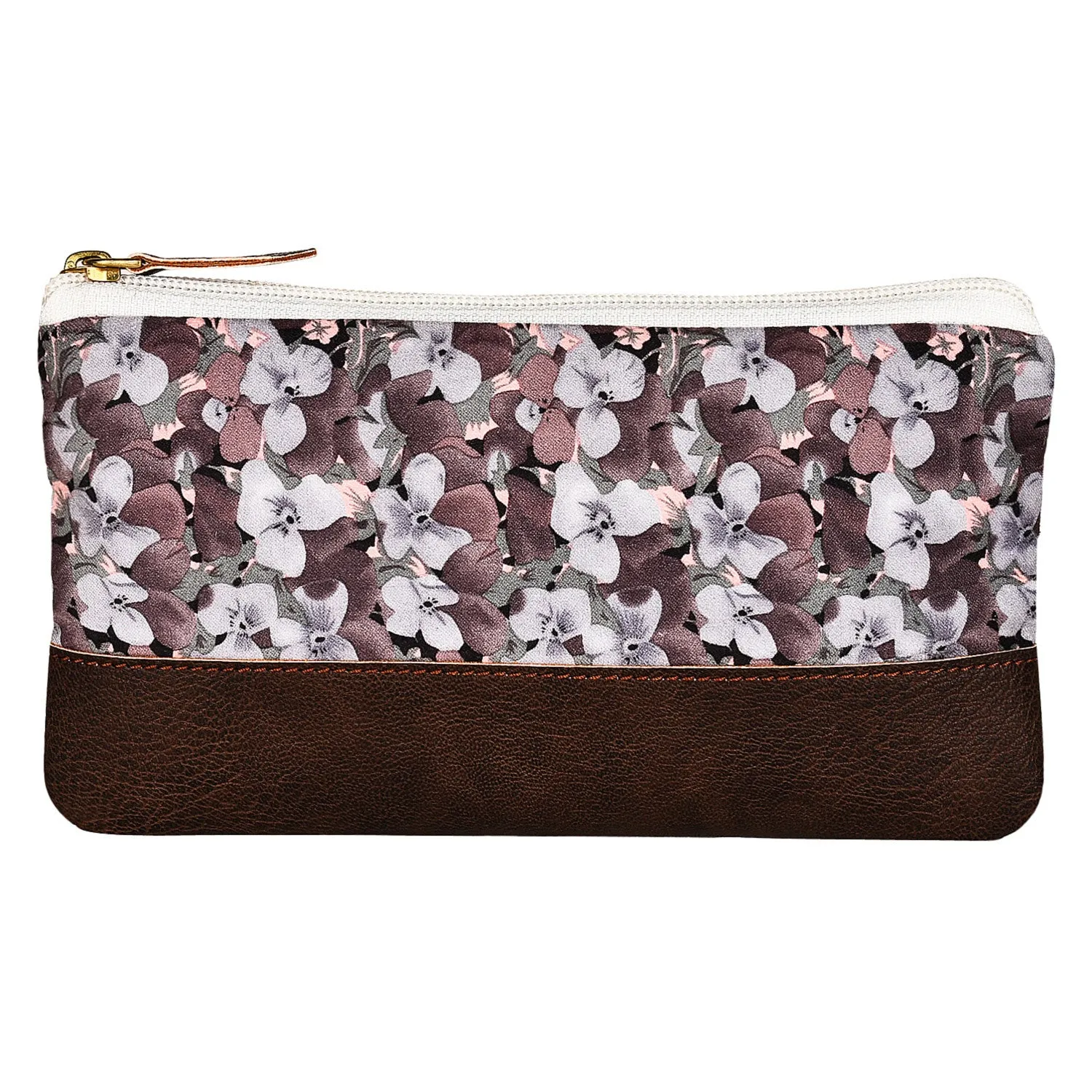 Gray Floral - Multi-purpose pouch