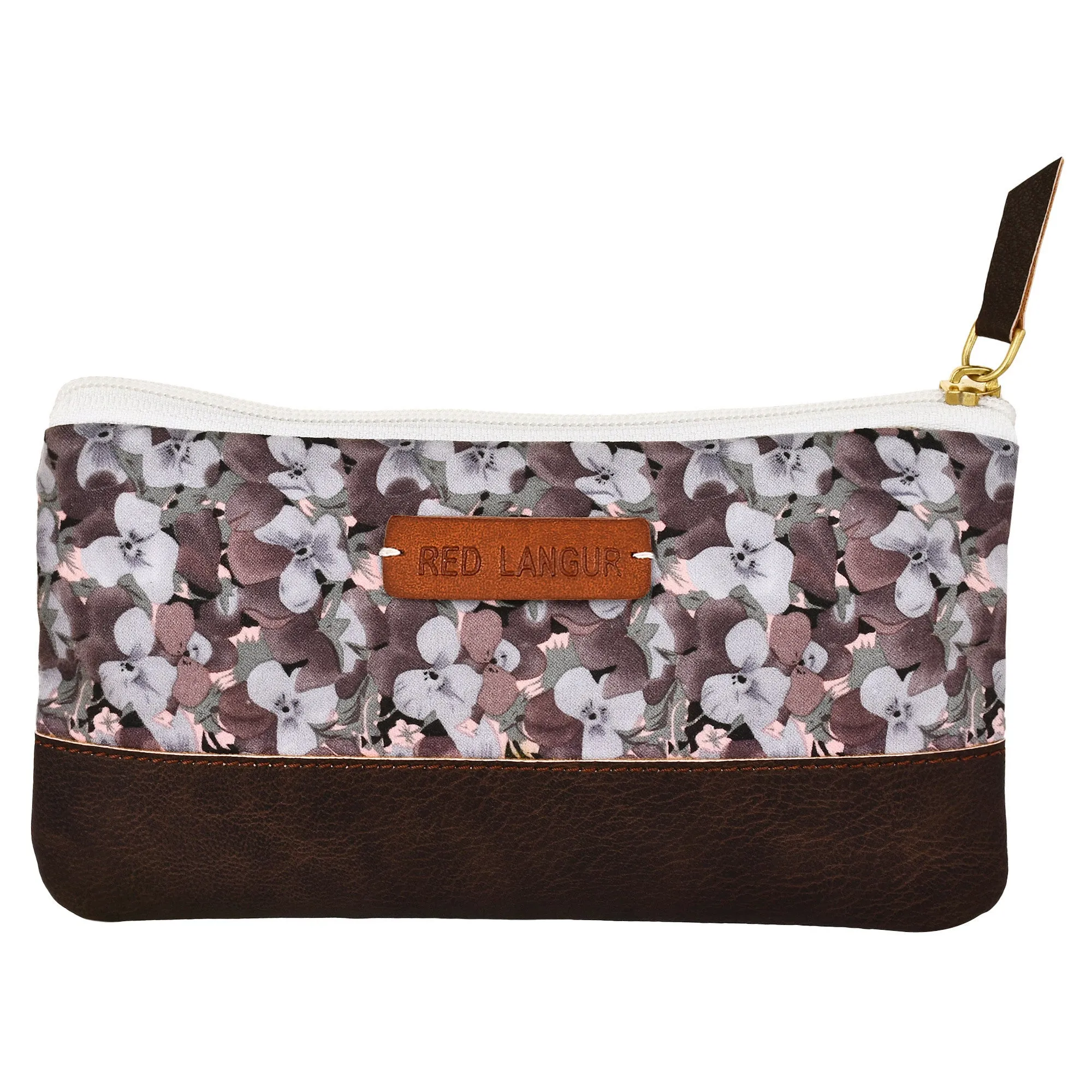 Gray Floral - Multi-purpose pouch