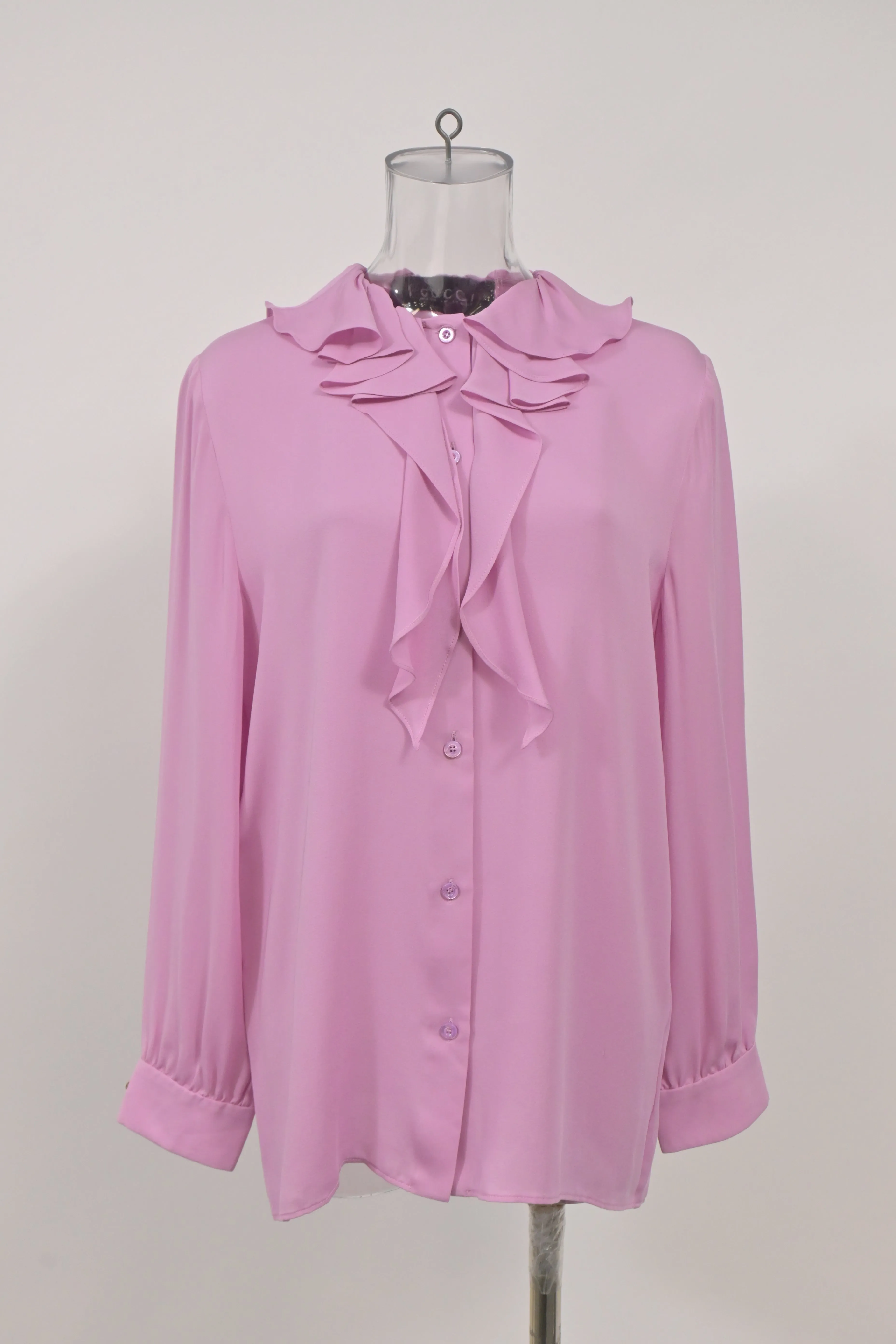 Gucci 2015 Re-Edition Blouse in Pink Silk