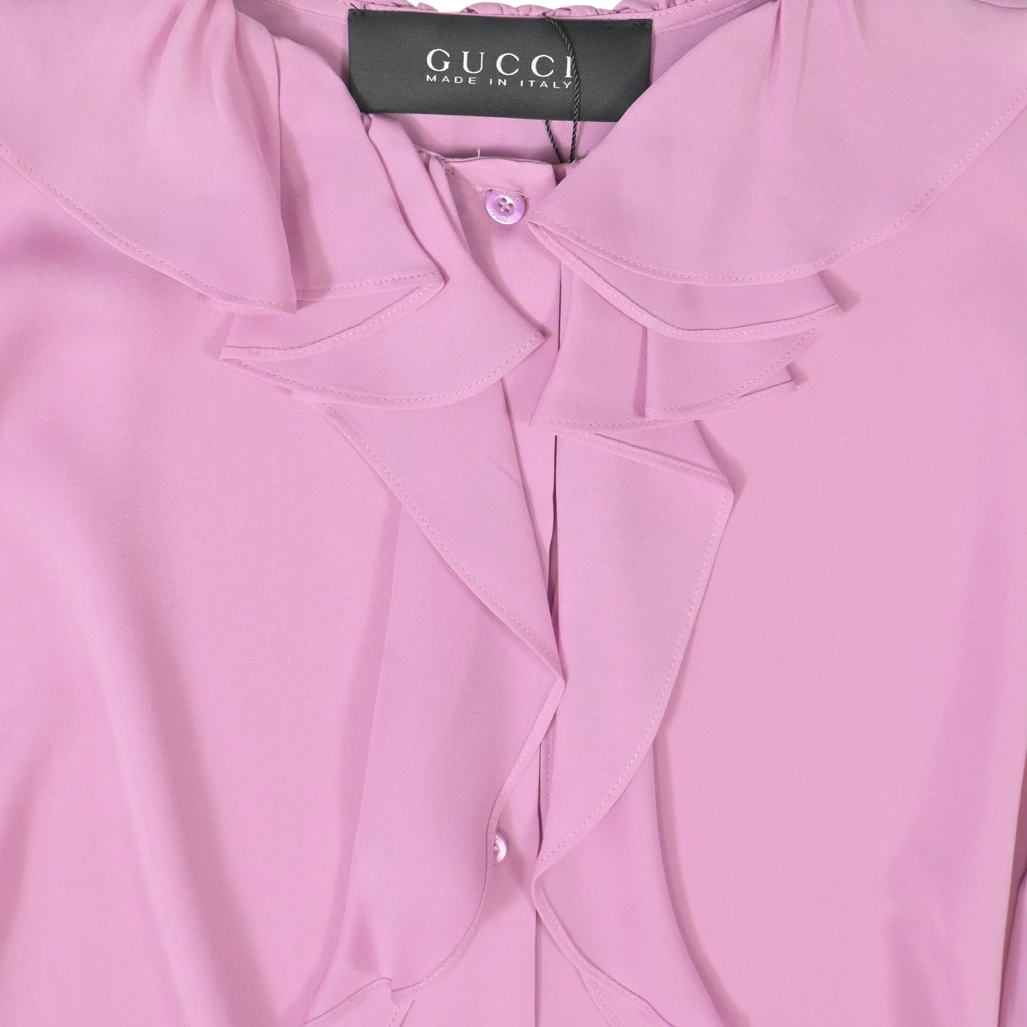 Gucci 2015 Re-Edition Blouse in Pink Silk