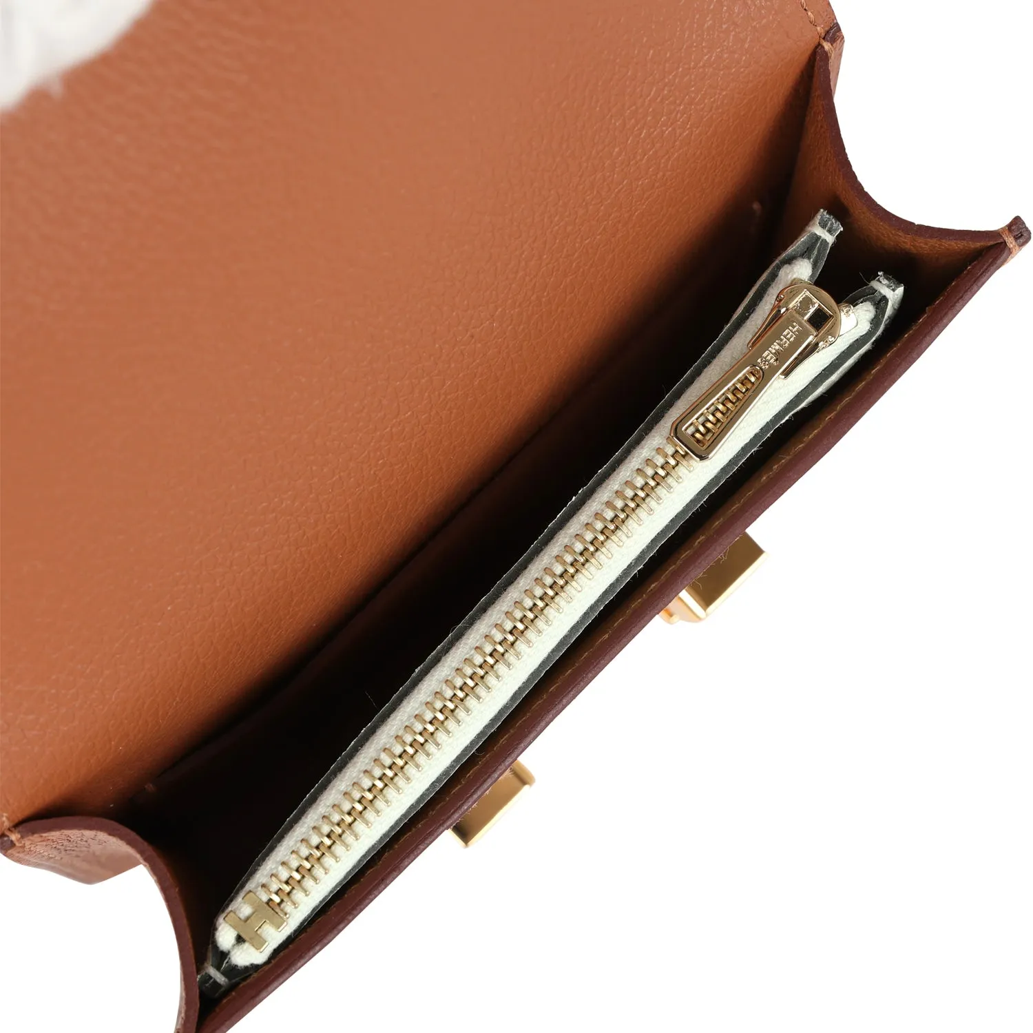 Hermes Constance Slim Wallet Gold Verso Evercolor Gold Hardware