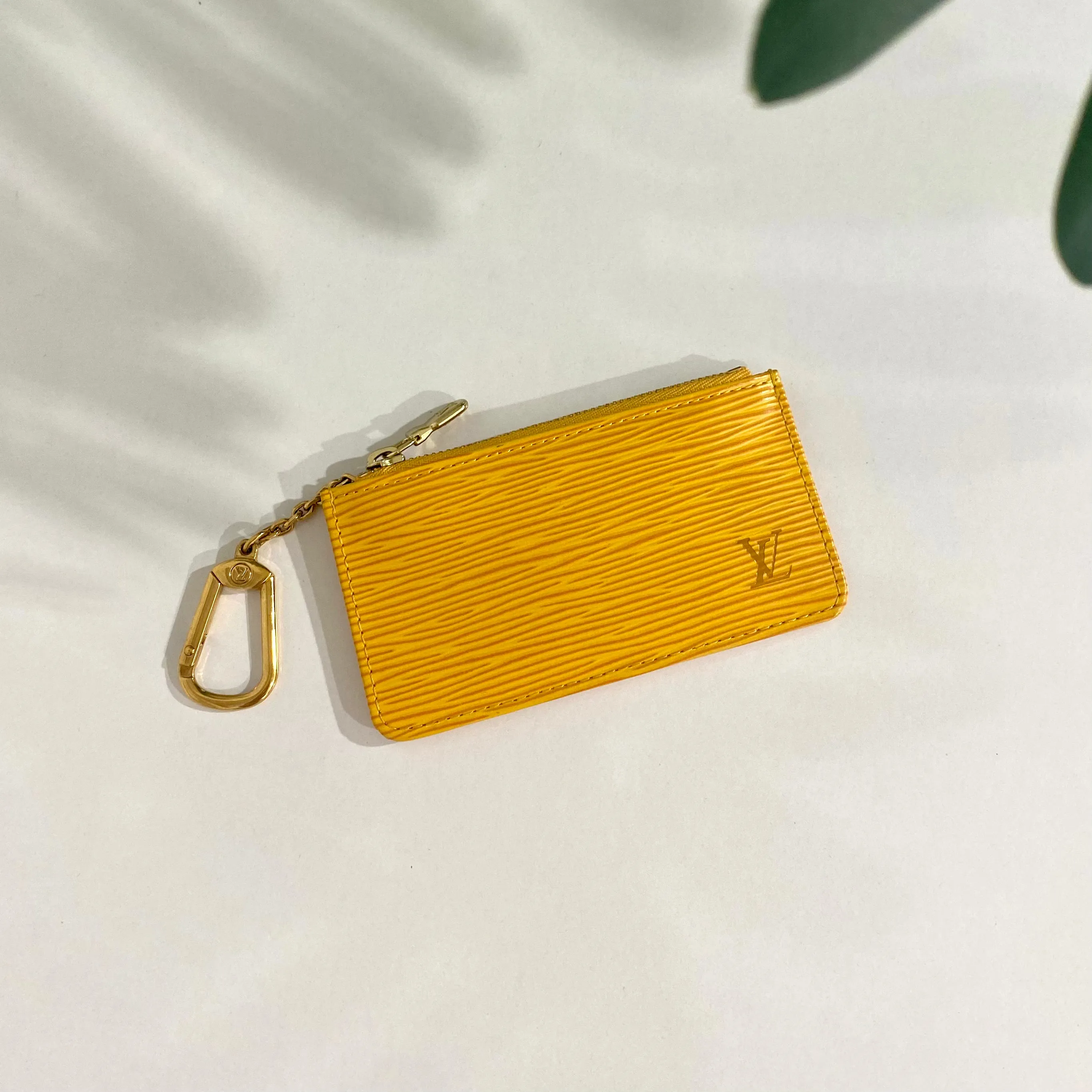 Louis Vuitton Yellow Epi Key Pouch