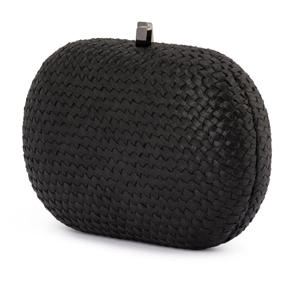 LUCIA Woven Oval Clutch