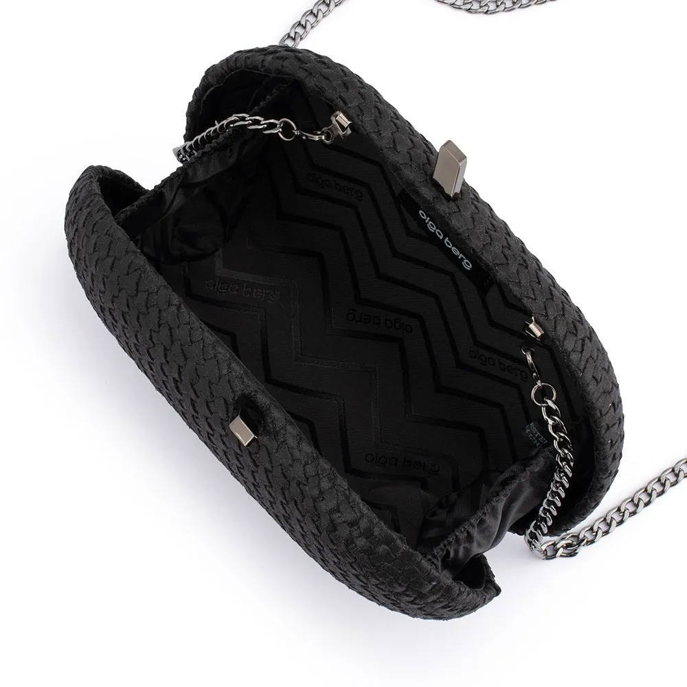 LUCIA Woven Oval Clutch