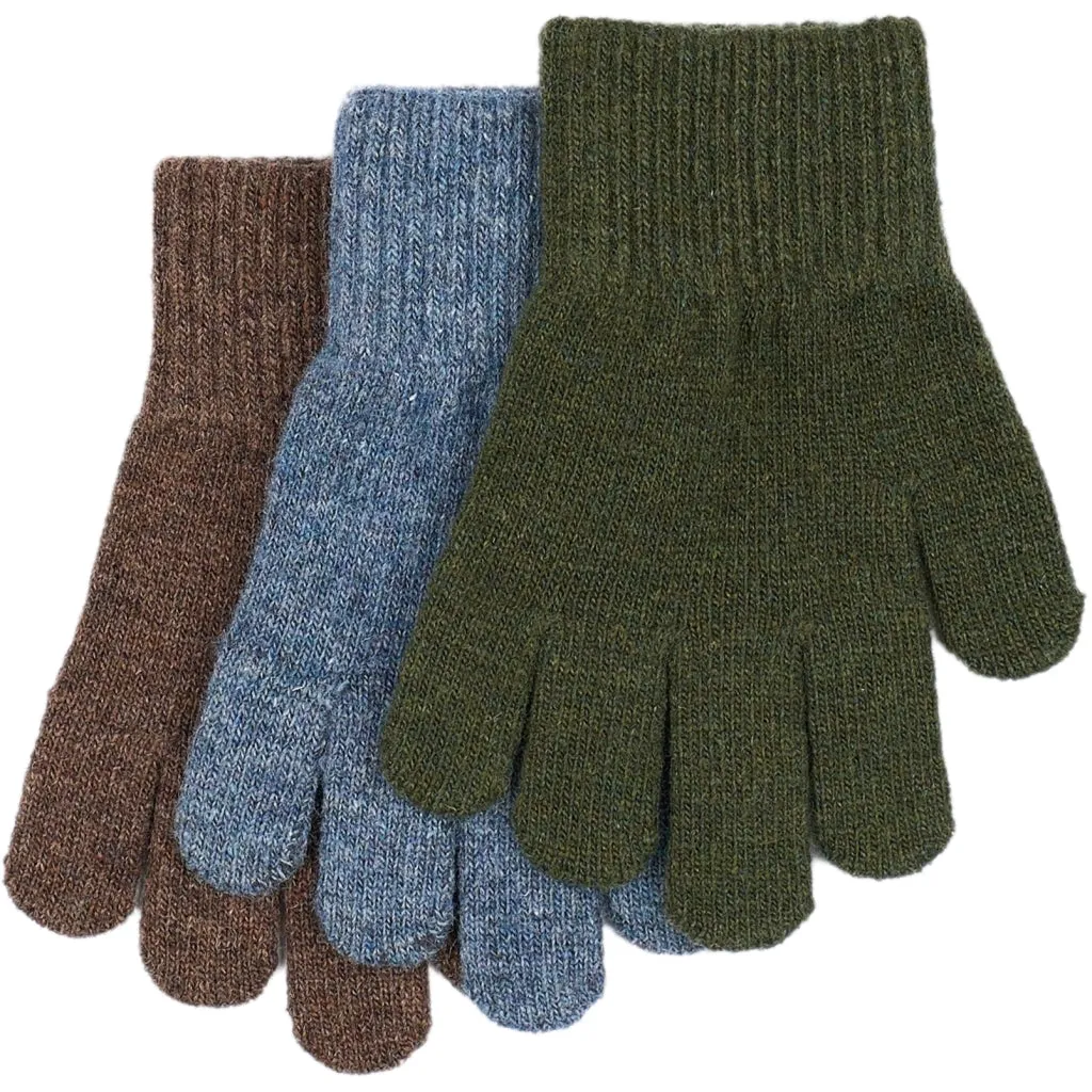 MAGIC Knitted Gloves 3 Pack - Duffel Bag-Chocolate Chip-Orion Blue