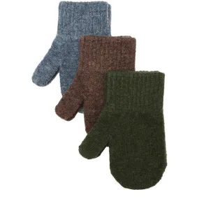 MAGIC Knitted Mittens 3 Pack - Duffel Bag-Chocolate Chip-Orion Blue