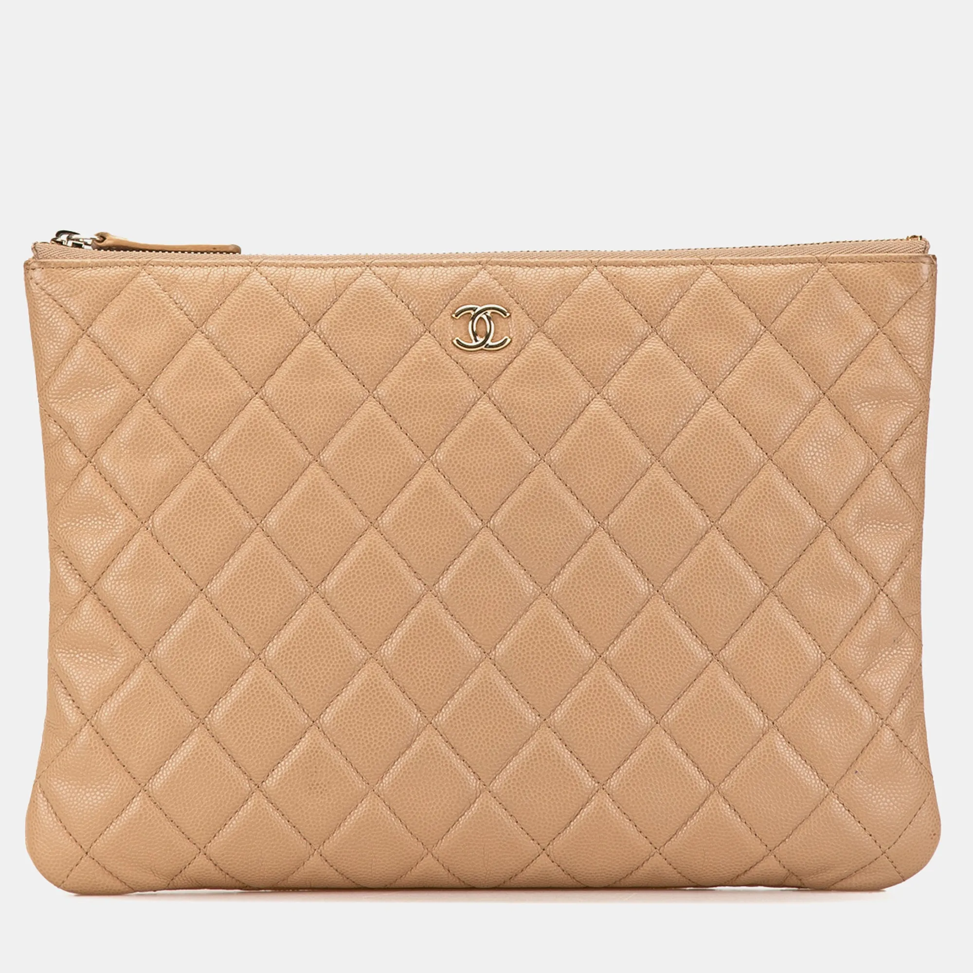 Medium Quilted Caviar O Case Clutch