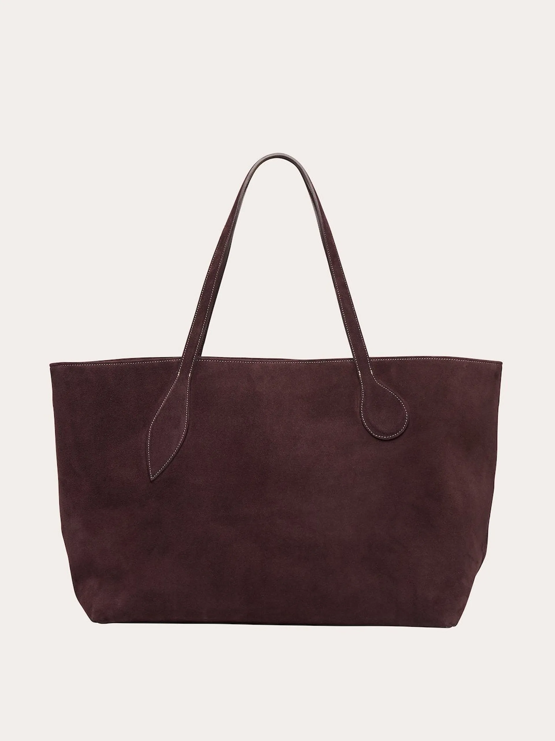 Mega sprout tote amarone suede