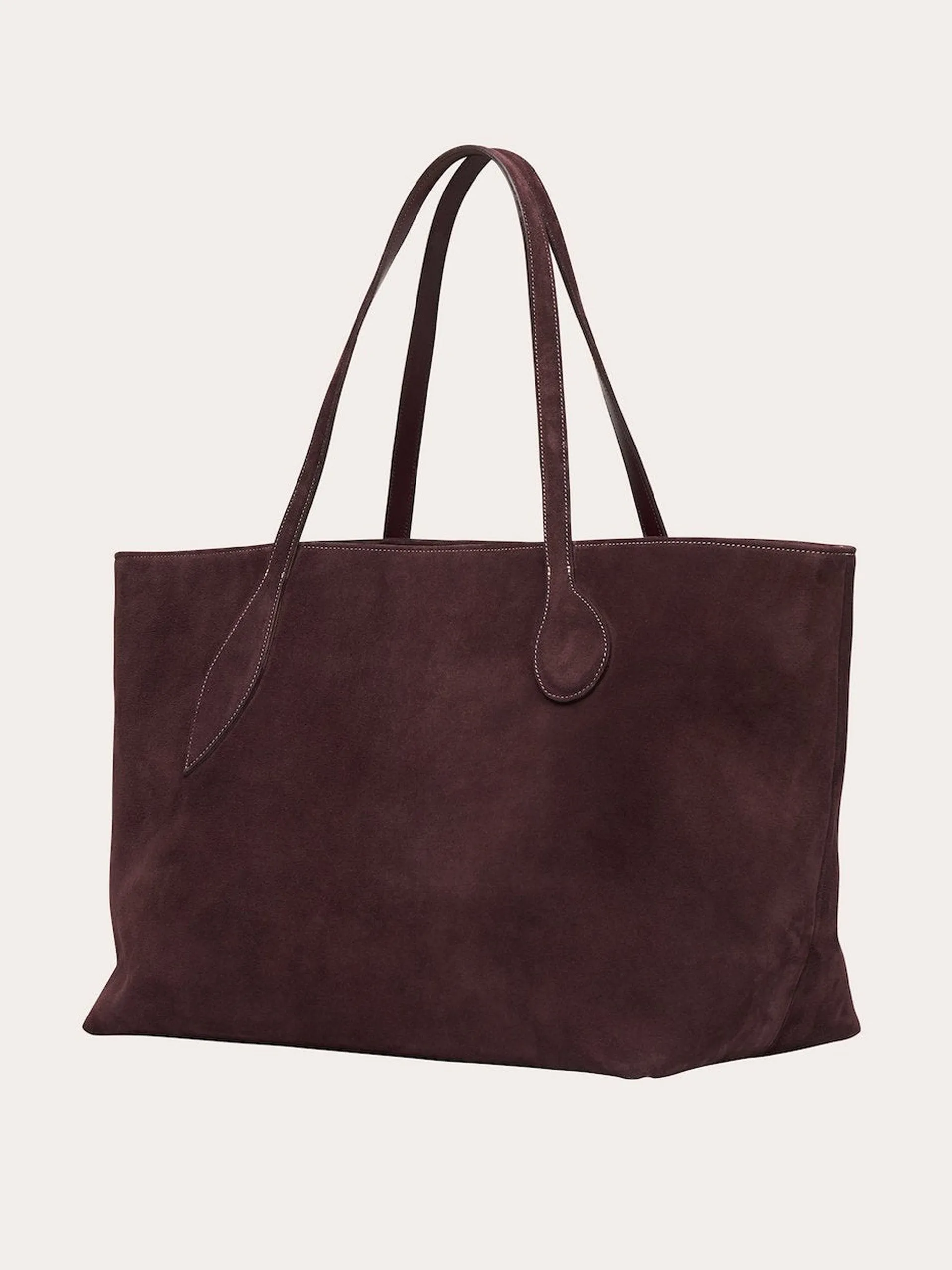 Mega sprout tote amarone suede