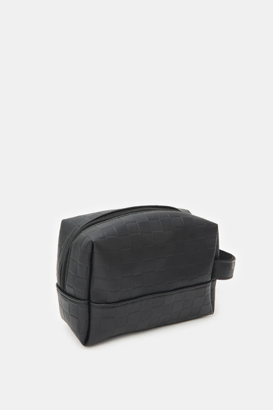 Men Black Textured Pouch