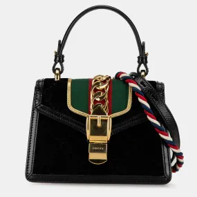 Mini GG Velvet Sylvie Satchel Bag