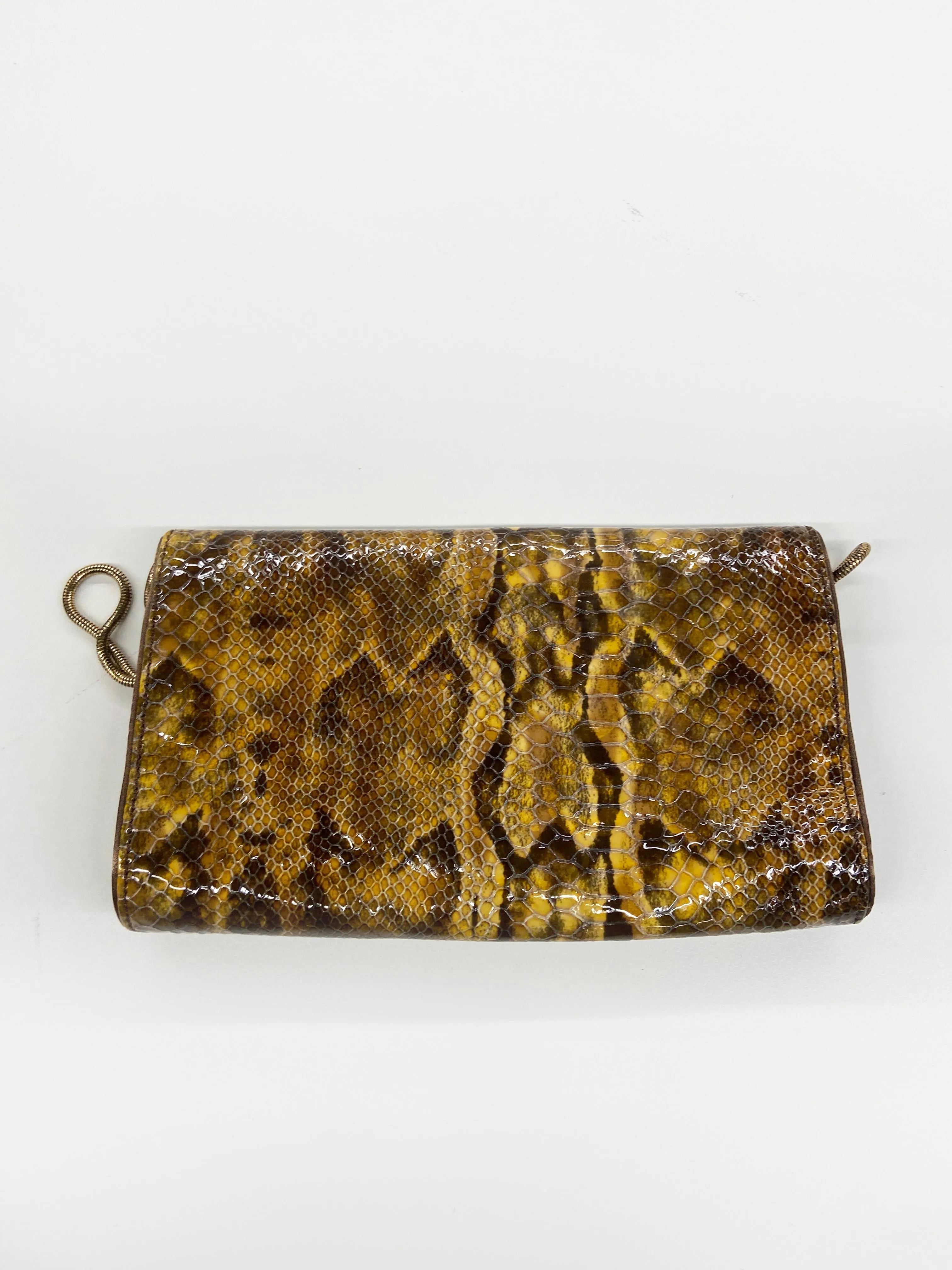 Patent Snake Skin Clutch