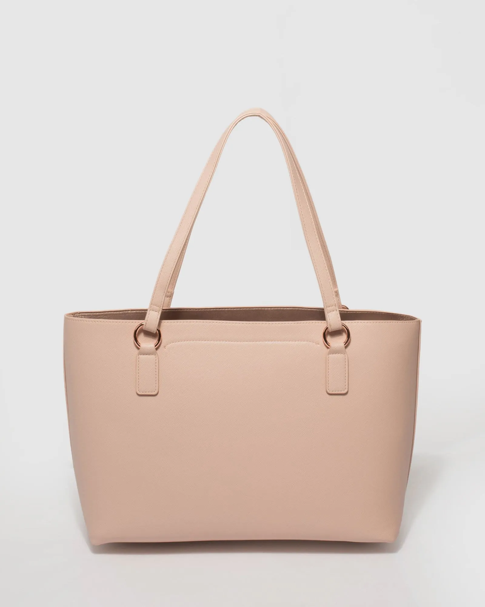 Pink Angelina Tech Tote Bag With Rose Gold Hardware