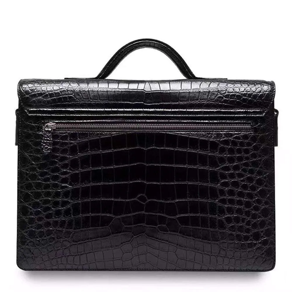 Preorder Crocodile Leather Men's Briefcase Business Bag With Password Lock