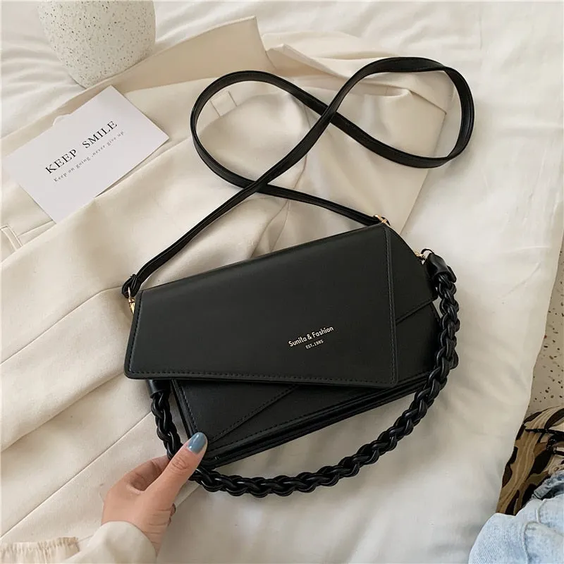 Solid color Square Crossbody bag 2022 Fashion New High quality PU Leather Women's Designer Handbag Travel Shoulder Messenger Bag