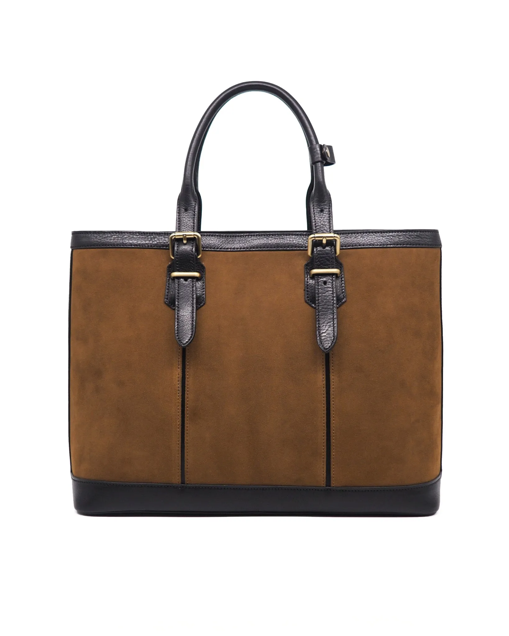 Suede Traveller Tote (Tobacco/ Nero)