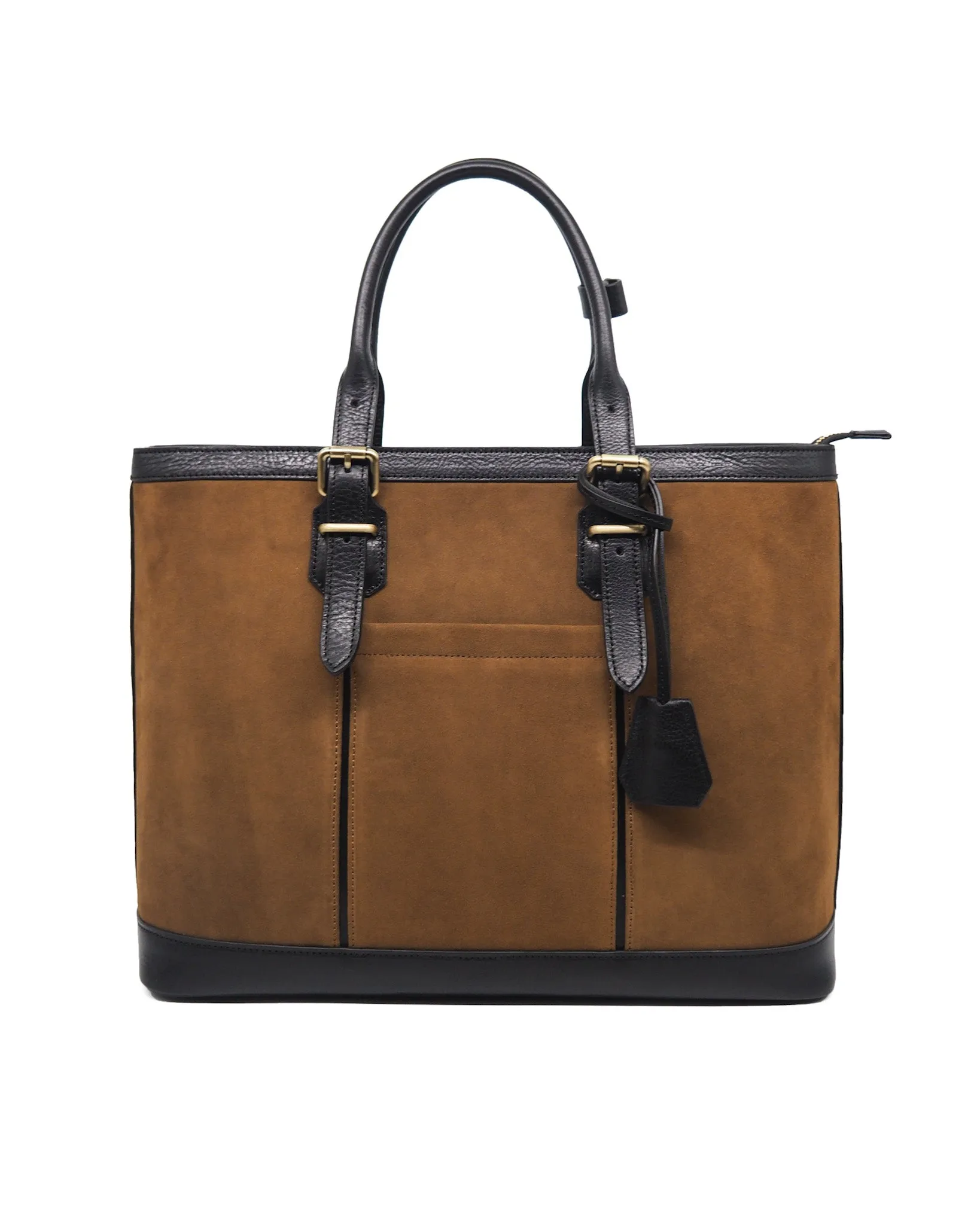 Suede Traveller Tote (Tobacco/ Nero)