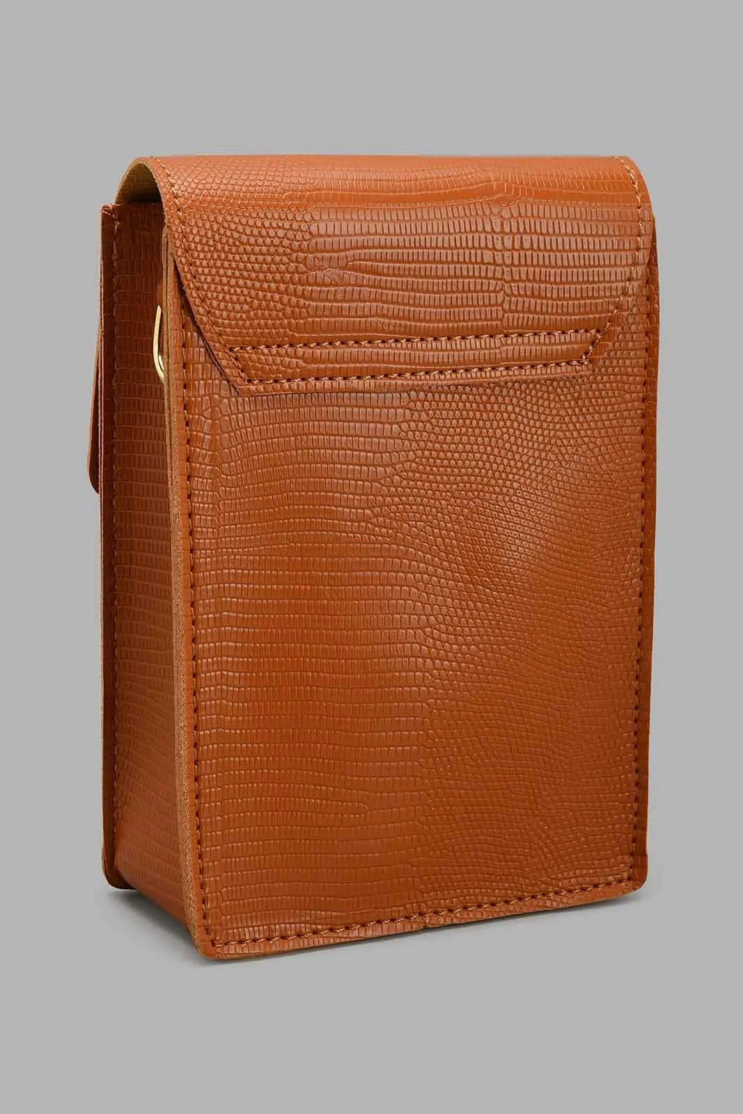 Tan Textured Mobile Pouch