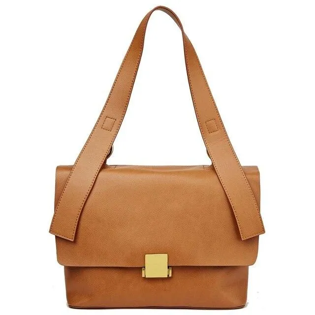 Top-handle Genuine Natural Leather Small Handbag