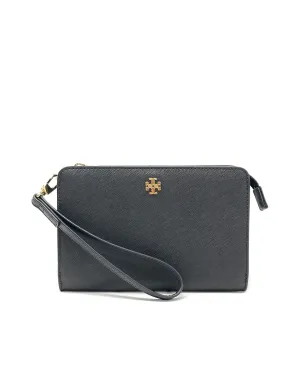 Tory Burch Black Emerson Wristlet Pouch