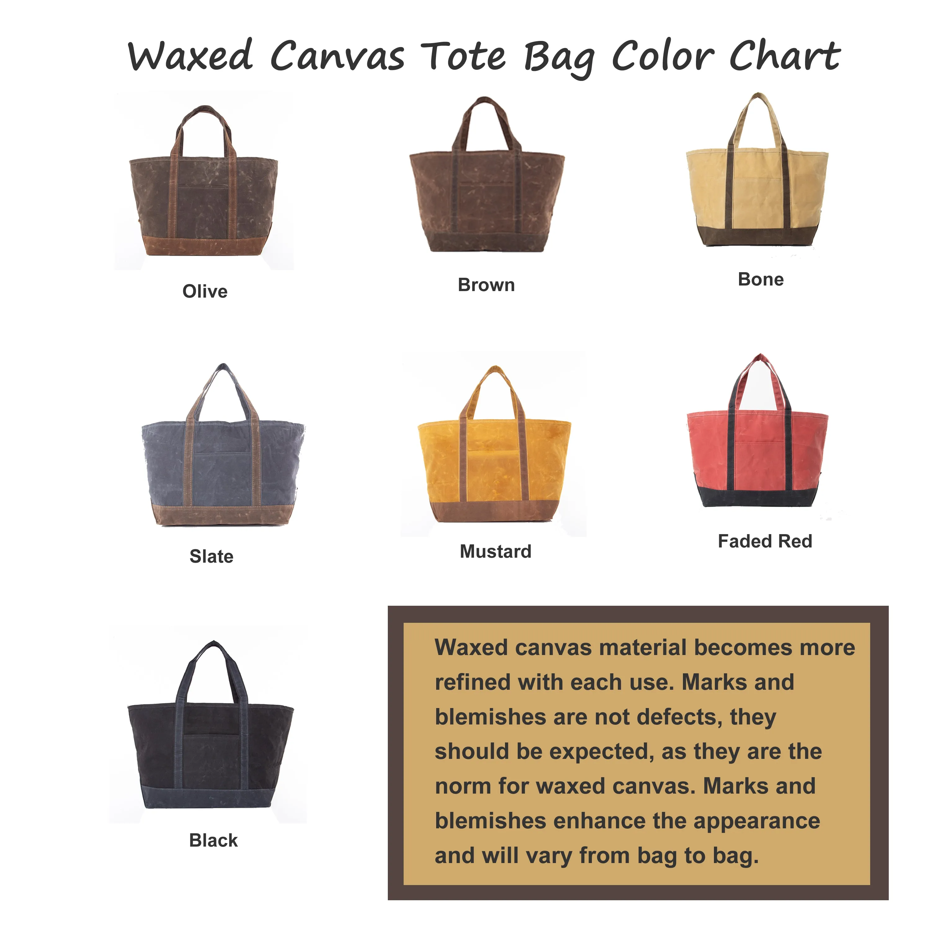 Waxed Canvas Tote Bag