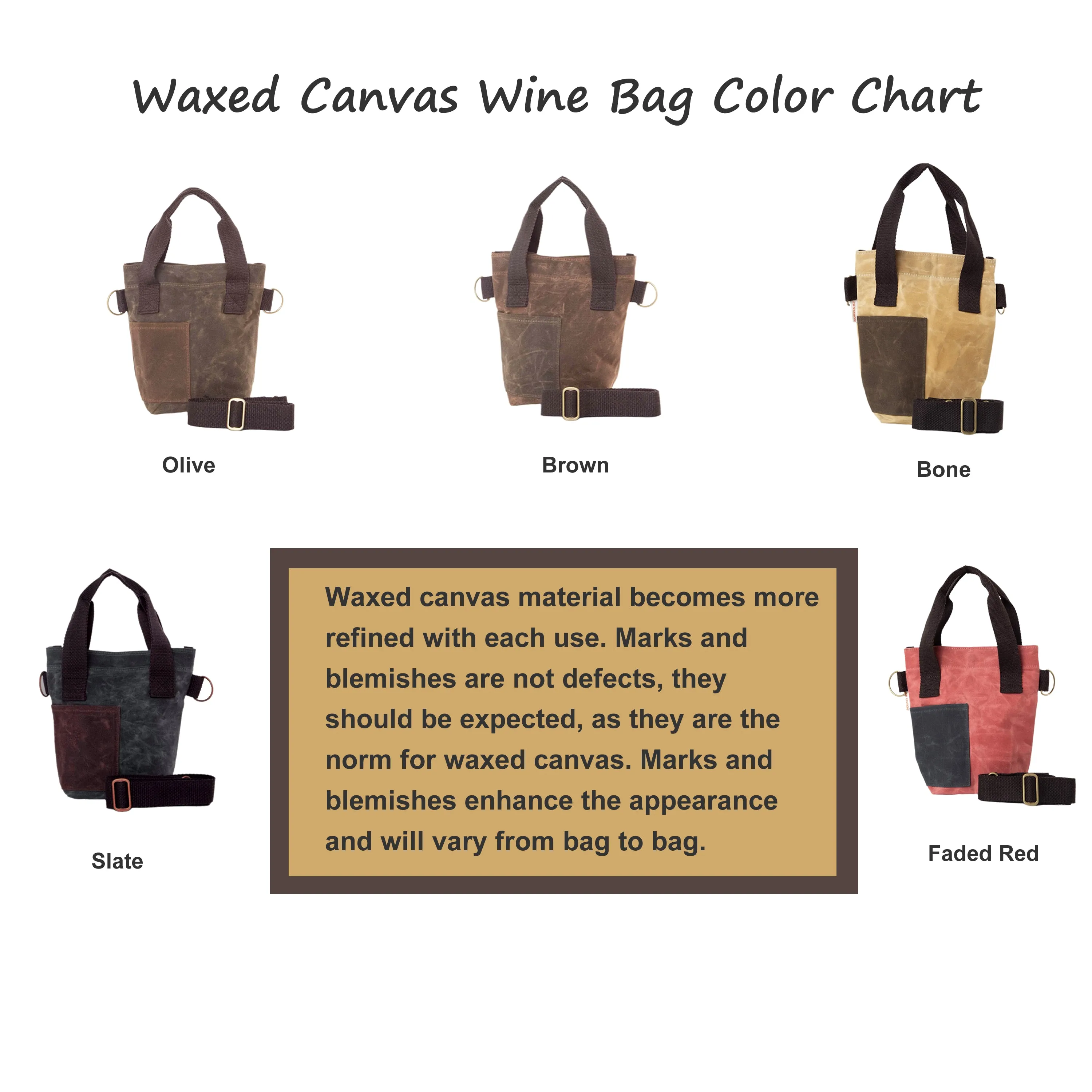 Waxed Canvas Wine Bag