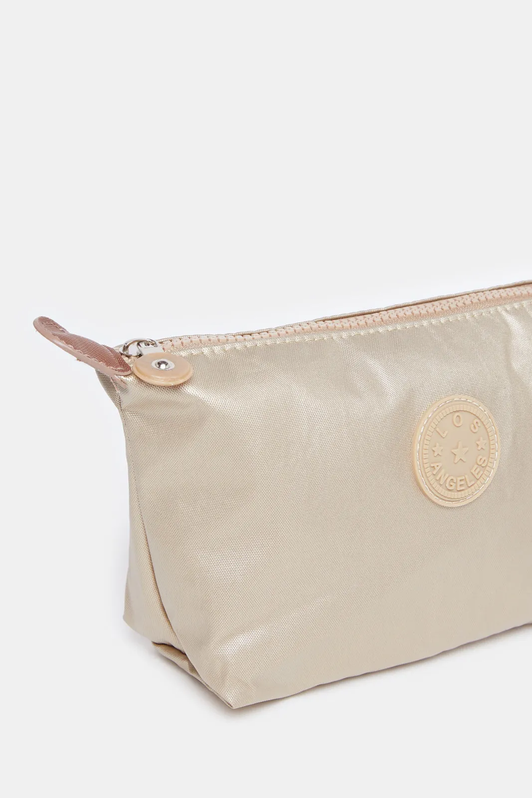 Women Gold Textured Travel Pouch